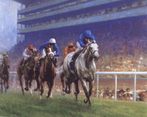 Ths White And Gray Horse Win In Ascot